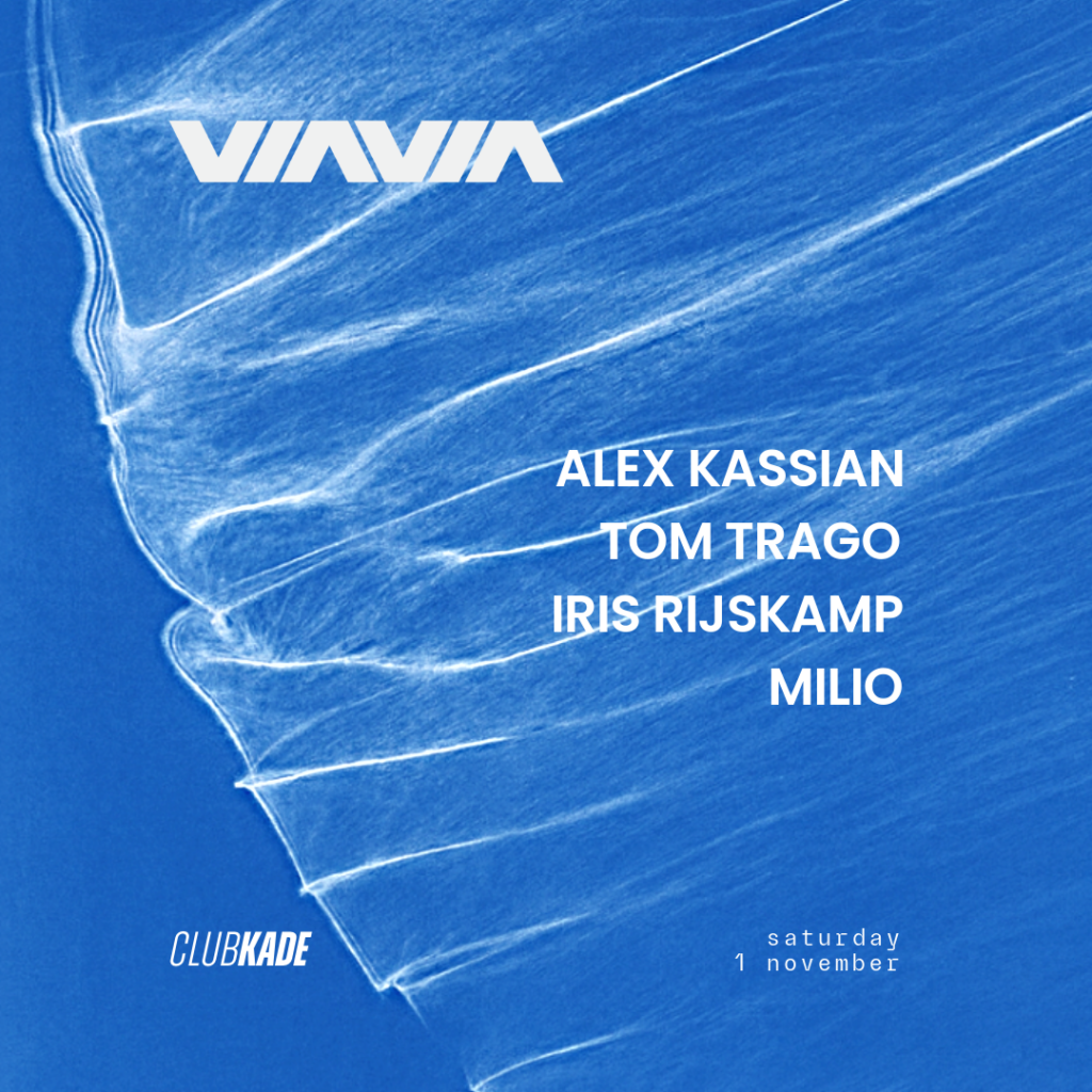 VIAVIA 's-Hertogenbosch VIAVIA is an electronic record label and event collective based in Den Bosch. We bring together house, trance, and techno through unique releases and club nights centered around connection and experience. Our focus is on discovering new talent and collaborating with established artists who share the same passion. With our events, we create an atmosphere that connects and inspires people – more than just a night out, it’s a movement where music and community come together. At our events, you’re free to be whoever you want to be and take a break from the daily grind. On November 1st, we’re back at Clubkade! Alex Kassian, Tom Trago, Iris Rijskamp, and Milio – all in one night. We’ll keep going until 07:00.